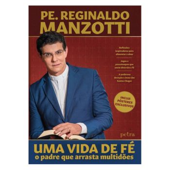 Imagem de um dos livros cristãos nacionais mais vendidos: "Uma vida de Fé" do PE. Reginaldo Manzotti